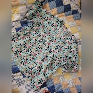 Cute Spring Cow Scrub Top